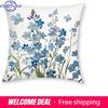 Blue Forget - Me - Not & Home - Themed Pillowcasesliving Room Sofa Cushion Cover, Soft And Comfortable, Bedroom Room Decoration