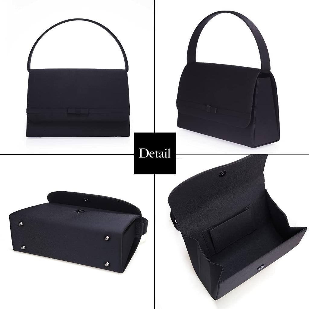 NAACCI 3-teiliges formelles Taschenkombiset für Damen, perfekt für Hochzeiten, Beerdigungen, Aufnahmefeiern, Abschlussfeiern und Beerdigungen. Beliebt und Beliebt, Groß,