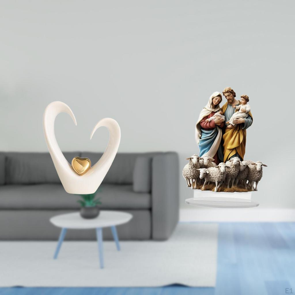 Heart Acrylic Sculpture Minimalist Desktop Ornament Unique Modern Decorative Figurine Gift Tabletop