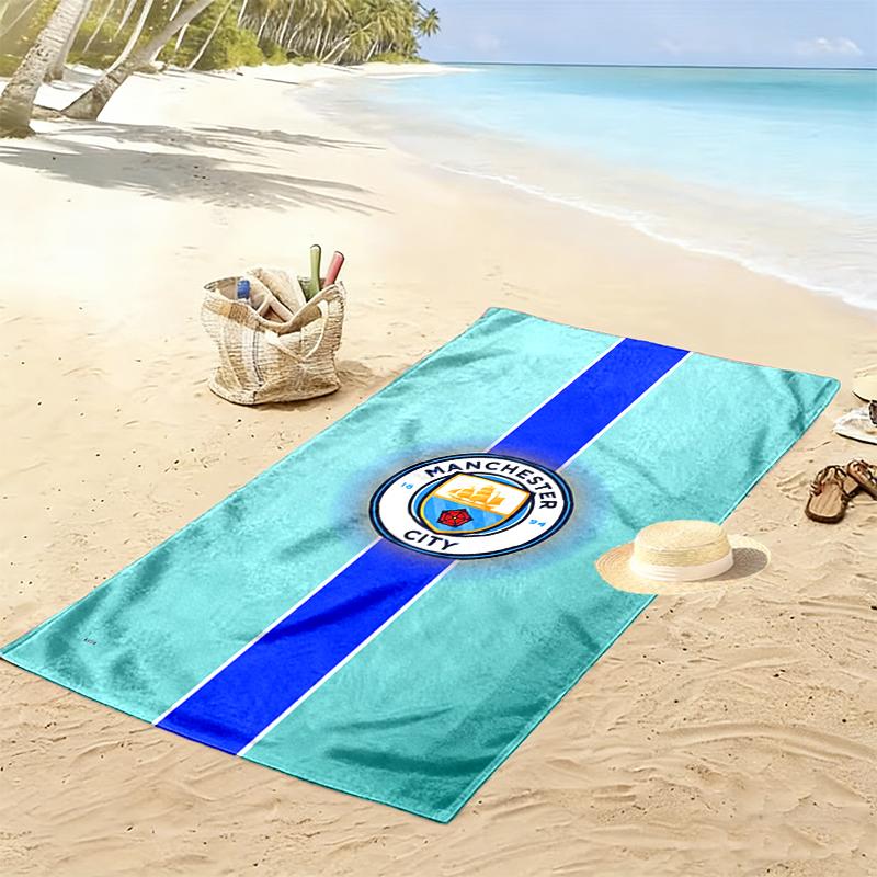 1pz Telo Mare Manchester United Manchester City, Morbido Telo Mare Adatto per Spiaggia Nuoto, Campeggio all'Aperto e Viaggi