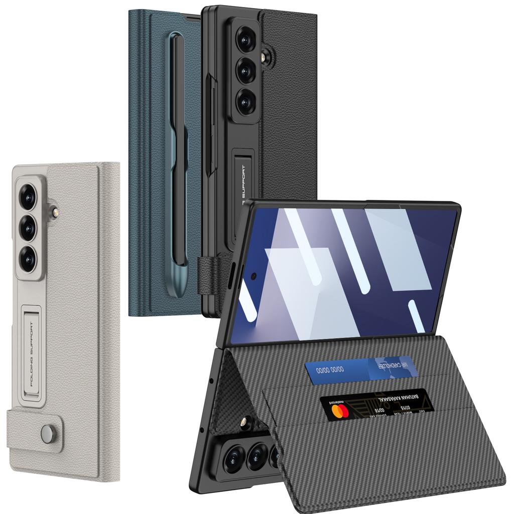 For Samsung Galaxy Z Fold 7 Case Luxury PU Leather Card Wallet Stand Protective Back Cover Case For Samsung Z Fold 7 Phone Shell