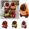 Wearing Hoodies Capybara Plush Pendant Stuffed Doll Capybara Plushie Doll  Bag Hanging