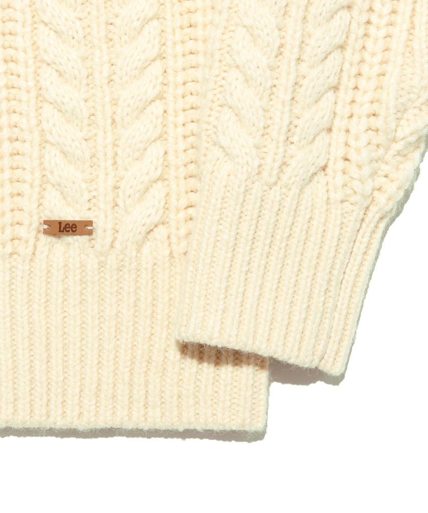 LEE Women'S Bold Cable Knit Cream