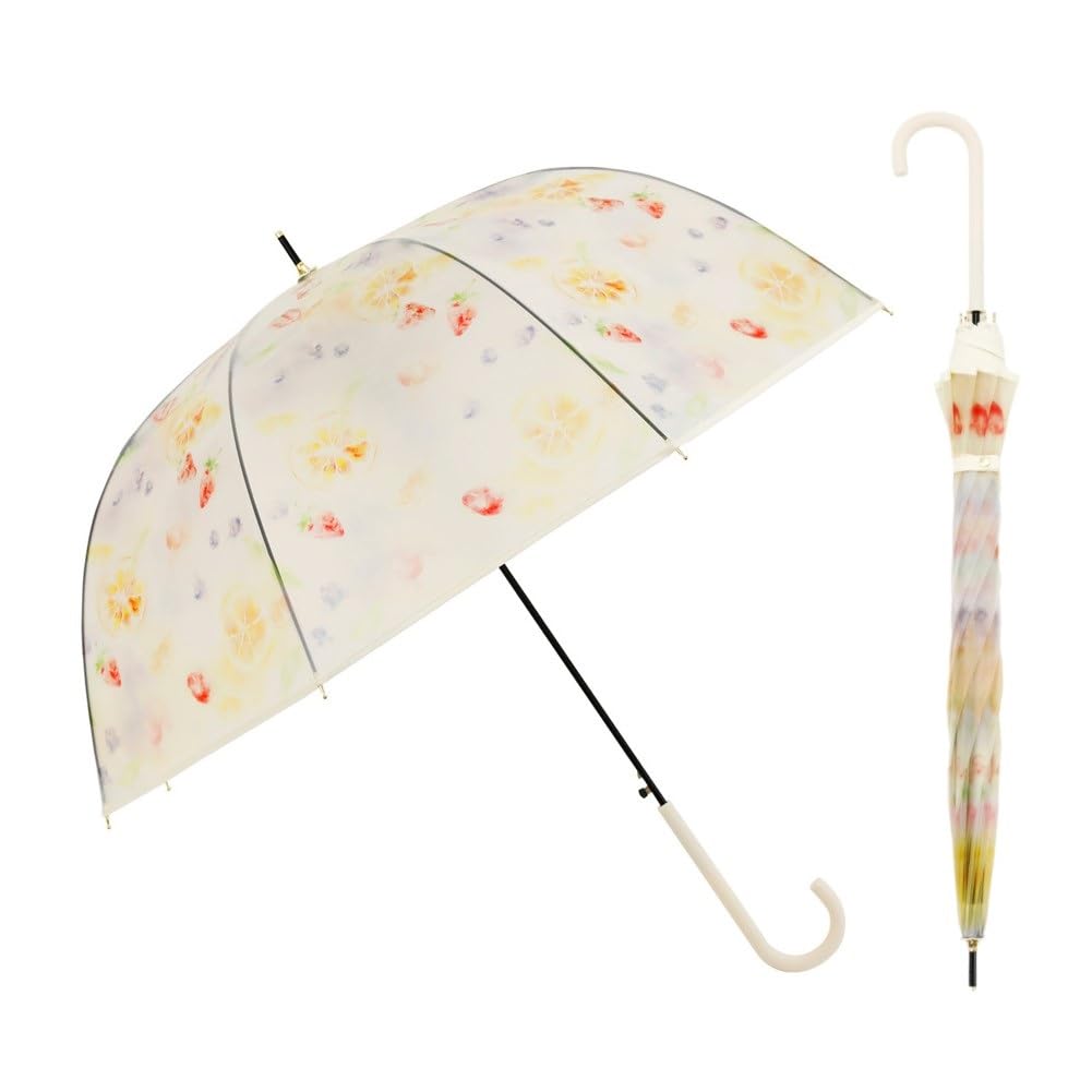 Ogawa Long Vinyl Fruit 8 Deep Automatic 57355 Umbrella, Umbrella, Design, LINEDROPS, 60cm, Ribs, Canopy, Opening,