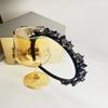 Women Headband Imitation Pearl Flower Decor Double Layer Hair Hoop Stable Non-Slip Hair Braiding Tool