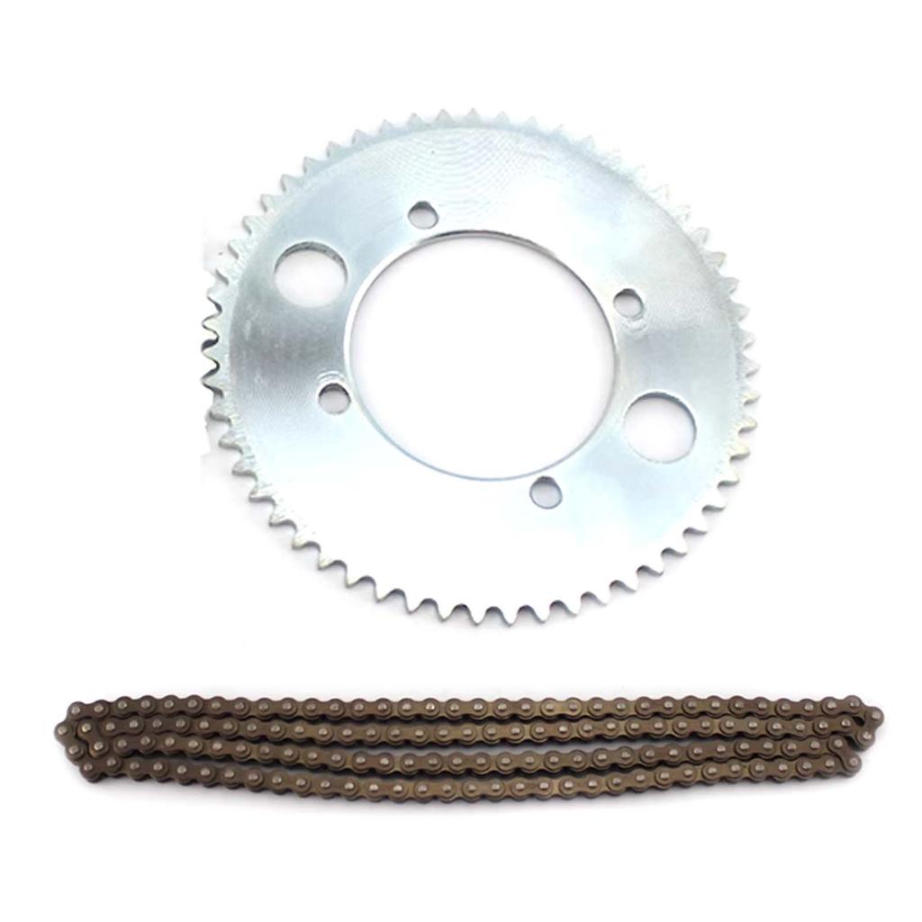 55/65 Teeth Four-Hole Chain Plate with 25H136 Chain, DIY Robot Tank Electric Model Toy Accessories Speed Reducer