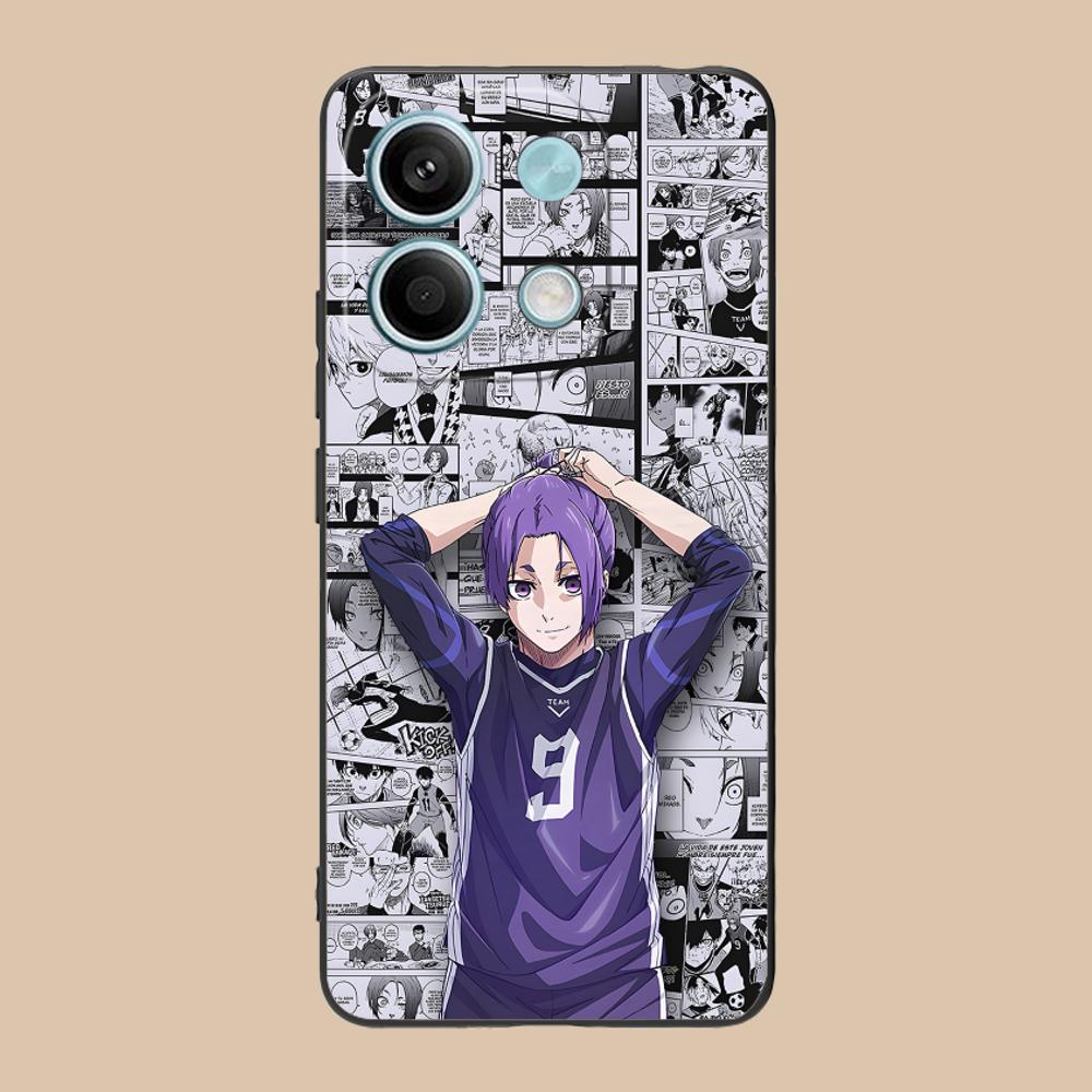 Blue Lock Reo Mikage Matte TPU Mobile Phone Case for POCO F8 F7 F6 F5 F4 F3 F2 Pro GT C75 C71 C65 C61 C40 Pro Ultra Cover