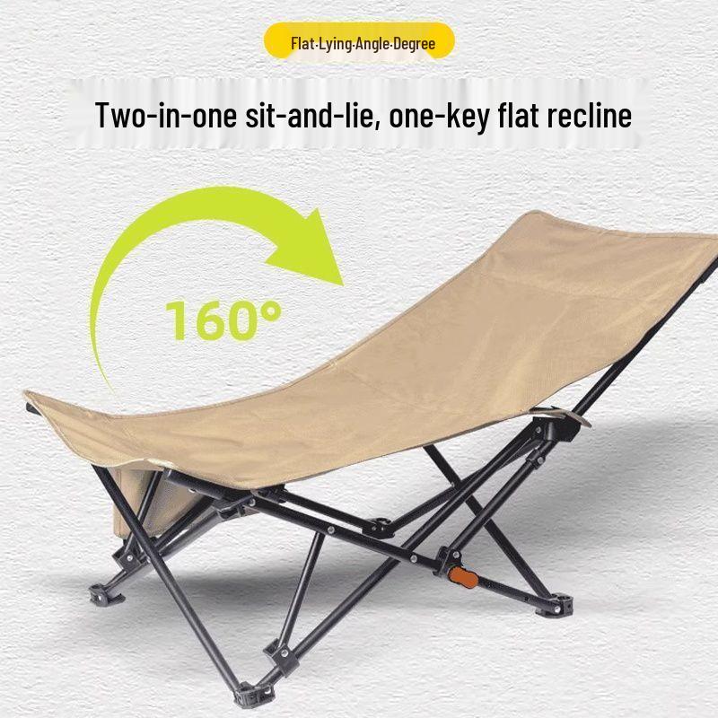 Portable Dual-use Folding Lounge Chair: Camping, Fishing, Beach, Home Nap Bed
