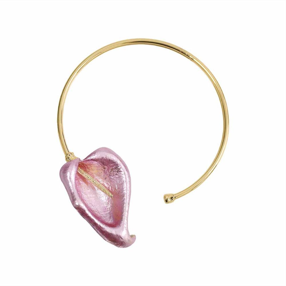 

Bohemian Geometric Circular Collar Leaf Flower Necklace Fashion Gold Jewelry Gift Style 6