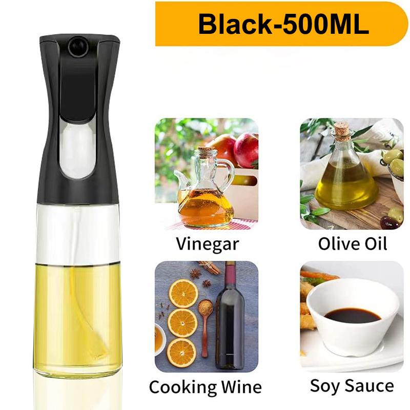 

3 Pack 200/500ml Oil Sprayer Bottle Home Kitchen Cooking Oil Dispenser Fitness Fat Loss Camping BBQ Vinegar Sauce Sprayer Bottle