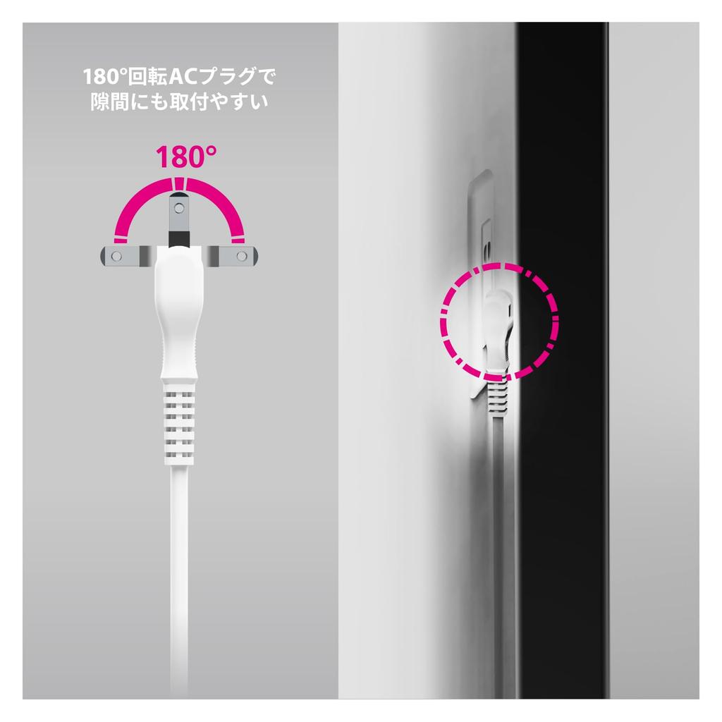 Kashimura Power Strip with Cable Wrap-Around Unit! Compatible with 100-240V input for use domestically and internationally. PD45W/Fast Charging 18W, 4
