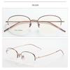 M6716S Unisex Retro Semi-Rimless Pure Titanium Eyeglass Frame - Prescription-Ready