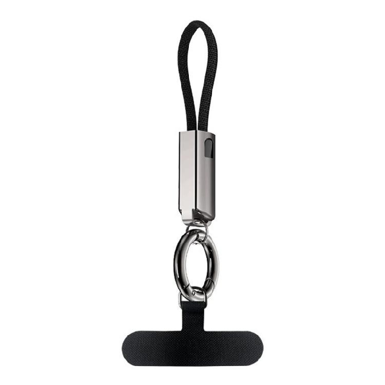 Phone Lanyard Data Cable Quick Charging PD65W USB C To Type C Short Cable 16CM with Keychain Hook Efficient Power Supply
