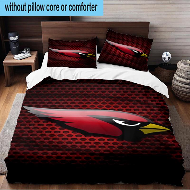 Arizona Cardinals Logo 3PCS Bedding Set 2D Printing (Includes 1 Duvet Cover + 2 Pillowcases Coreless), Bedroom decor,Fan gift