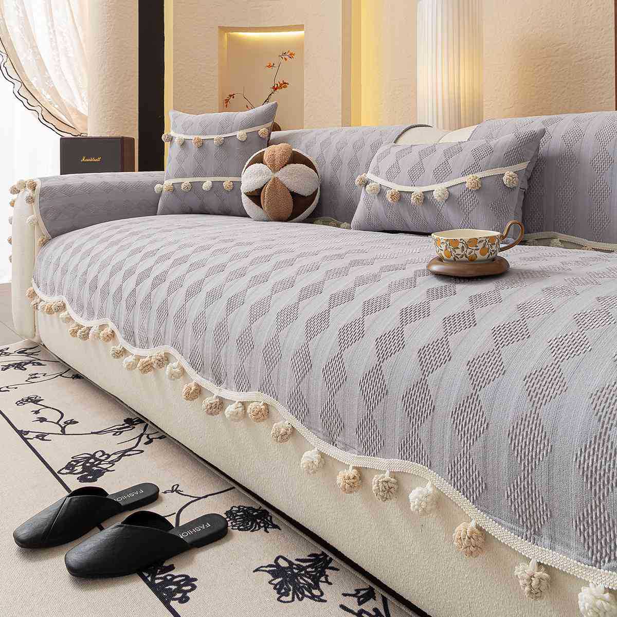 

Подушка для дивана кремового цвета необычной формы, универсальная для всех сезонов, новая нескользящая подушка для сиденья, цельная подушка для прямого ряда 70*70cm