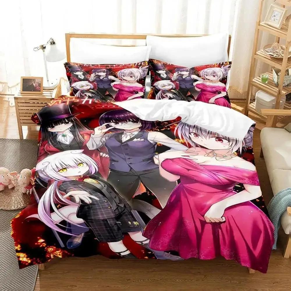 

Одеяло Ayakashi Треугольник Комплект постельного белья Односпальный Полуторный Двуспальный Евро Размер Кинг-сайз Комплект для кровати Взрослый Детская Спальня S Аниме Постельное белье Comforter (quilt)-EU Single(135*200cm)3pcs