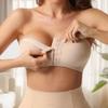 Damskie Biustonosze Plus Size Bez Ramiączek Zapięcie z Przodu Połowiczny Push-Up Biustonosz Bandeau Bezprzewodowy Bralette dla Dużego Biustu