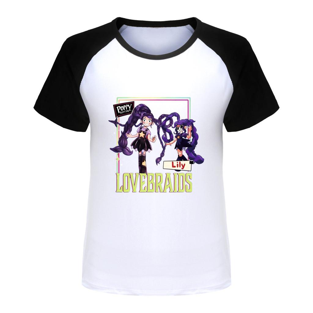 5594 Kids Girls Lily Lovebraids Raglan Sleeves Casual T-Shirt