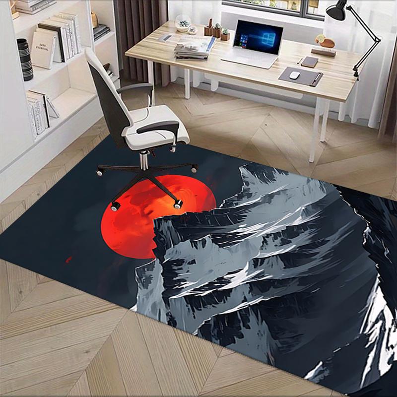 Japanese Style Office Carpet Chair Mat Large Size Desk Pad for Home Decor, Sofa Rug, Office Flooring Gift, Suitable for Bedroom, Living Room