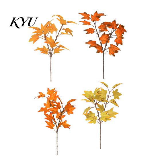 Fake Fall Leaves for Floral Arrangements Artificial Maple Leaf Stems, Faux Branches, Autumn Silk Bendable Stems DIY Projects Thanksgiving Harvest