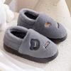 Qidashun new cotton slippers, bag heel indoor and outdoor plush cotton shoes warm and thickened couple cotton mop winter