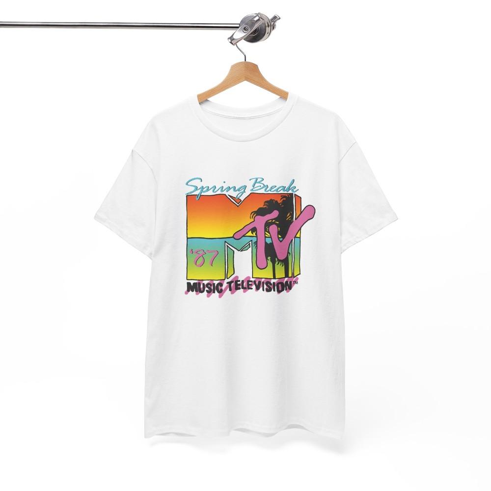 

MTV Spring Break 1987 Shirt Vintage Beach Summer Graphic Unisex Heavy Cotton Tee Unisex T-Shirt M