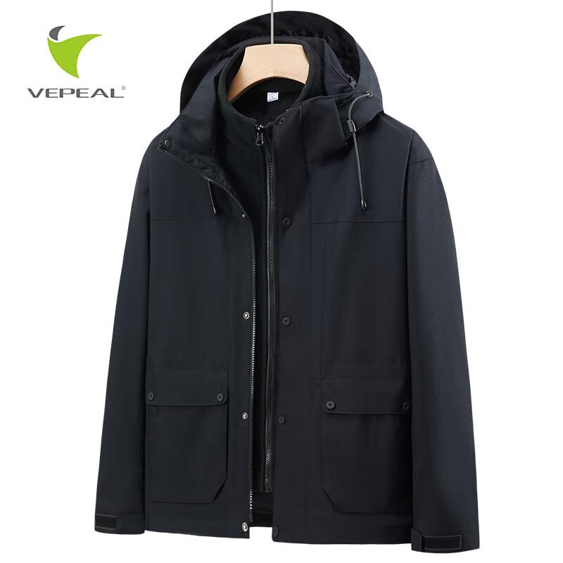Женская модная outdoor-куртка VEPEAL 3-в-1 M чёрный