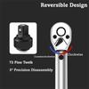 3/8" Drive Magnetic Spark Plug Socket Precision-Adjustable Dual-Direction Ratchet Torque Wrench 10-60Nm Torque Range Ultra Thin