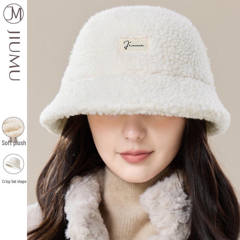 JIUMU Women s Warm Plush Fisherman Hat One Size