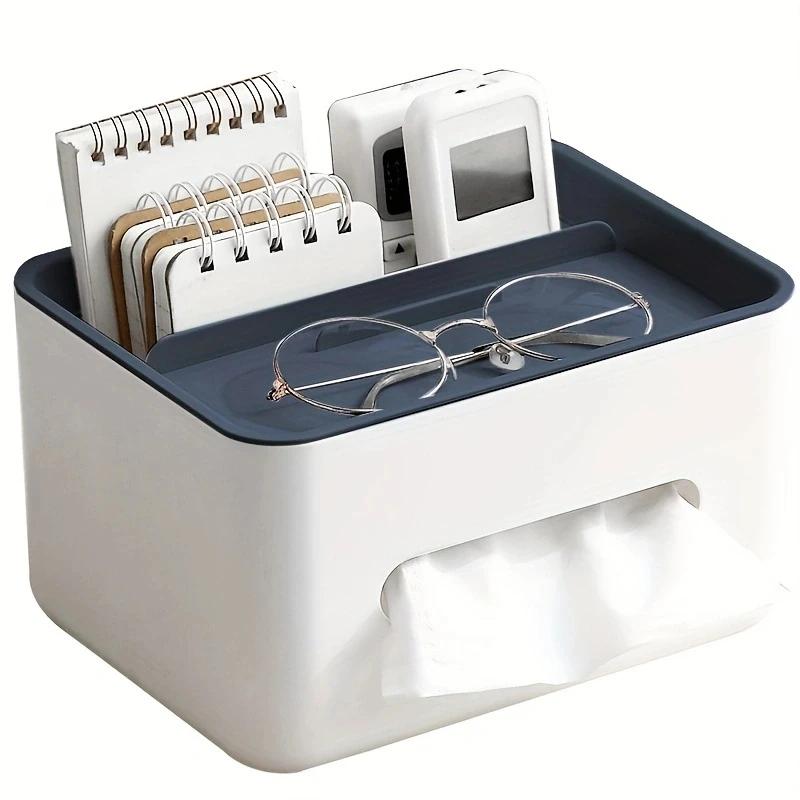 1pc Multifunctional Desktop Storage Box, Drawer Paper Box, Remote Control Sundries Storage Rack Desk Storage Tissue Boxes