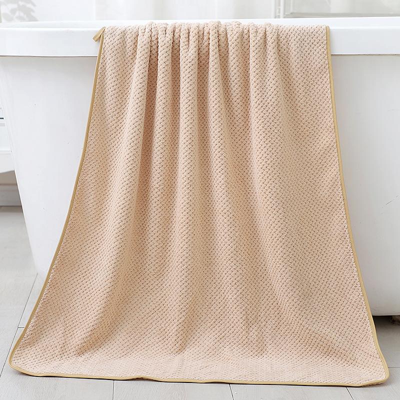 Japanese Coral Fleece Towel Honeycomb Waffle Pineapple Grid Towel Simple Solid Color Soft Skin-friendly Absorbent Cotton Face Towel