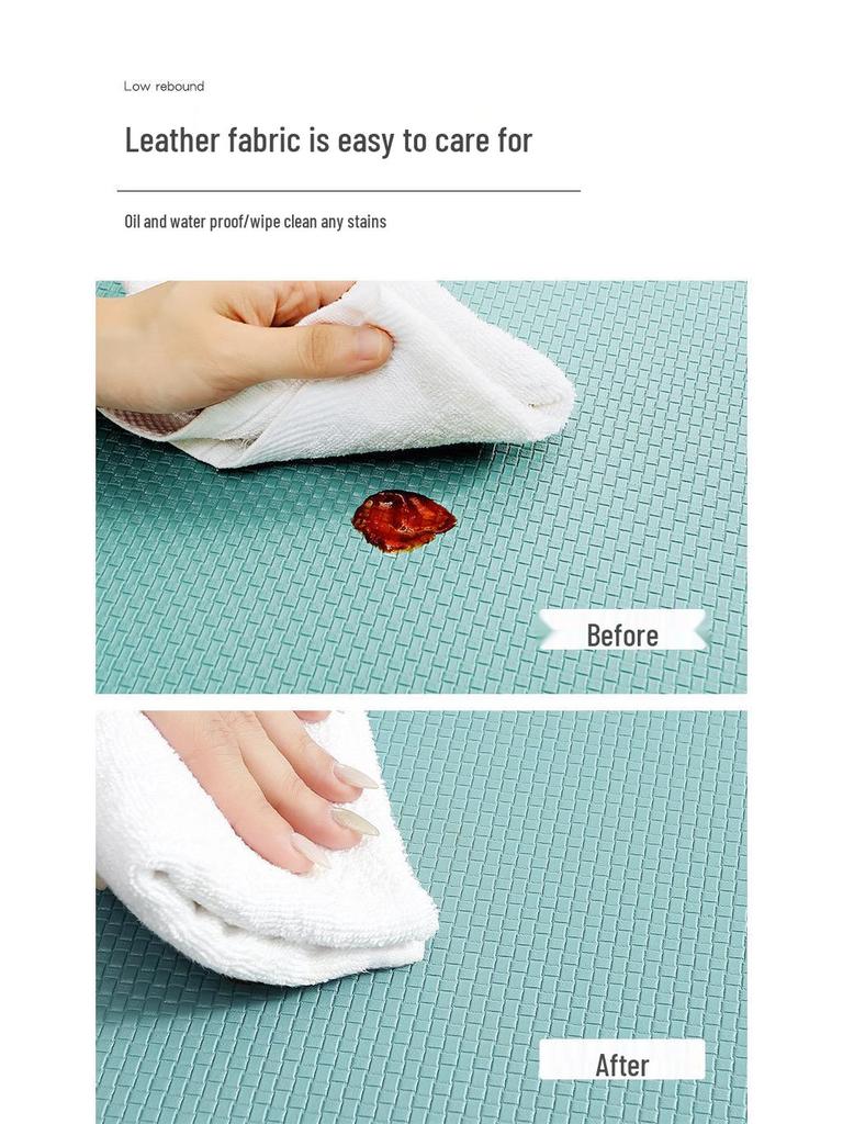 Waterproof Non-slip PVC Floor Mat: Oil-proof, Wipeable Leather, Dirt-resistant, Anti-fatigue.