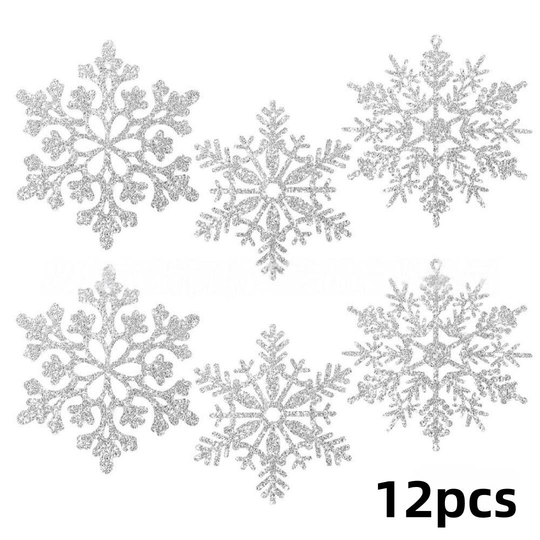 Christmas Pendant Paper Snowflakes Decoration Paper Snowflakes Hanging Christmas Drop Ornaments For New Year Celebration Winter серебряный