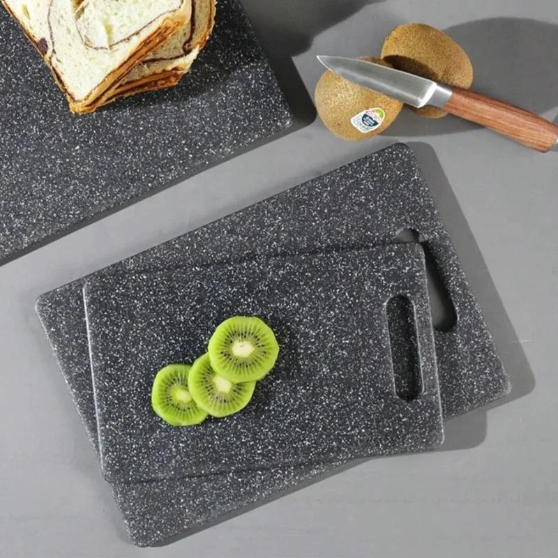 1PC Kitchen Cutting Board Marble Texture PP Antibacterial and Mildew Dishwasher Safe Vegetable Cutting Board