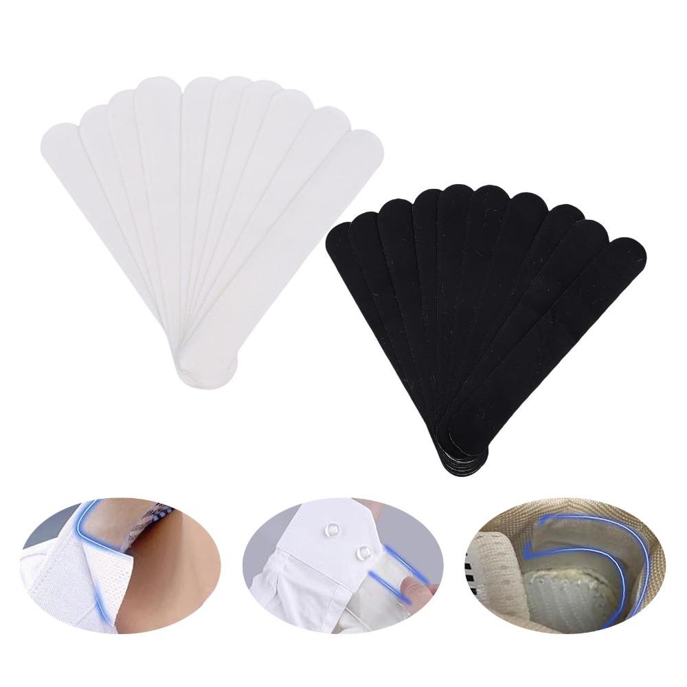 100Pcs White Hat Sweat Liner Cloth Hat Sweat Absorber Practical Adhesive Hat Liner Baseball Cap Use