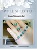 Luxury Green Moissanite Four-Piece Set: Ring, Pendant, Earrings, Bracelet in Classic Fashion