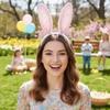 Cartoon Bunny Ears Headband Glitter Rabbit Ear Hairband Fashion Easter Bunny Headband  Girl