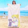 Cute Cartoon S-Sailor M-Moon Beach Towel Hotel Towels Bathroom For Home Travel Swimming Pool Sauna Playa Baby Spa Bath Gym Sea