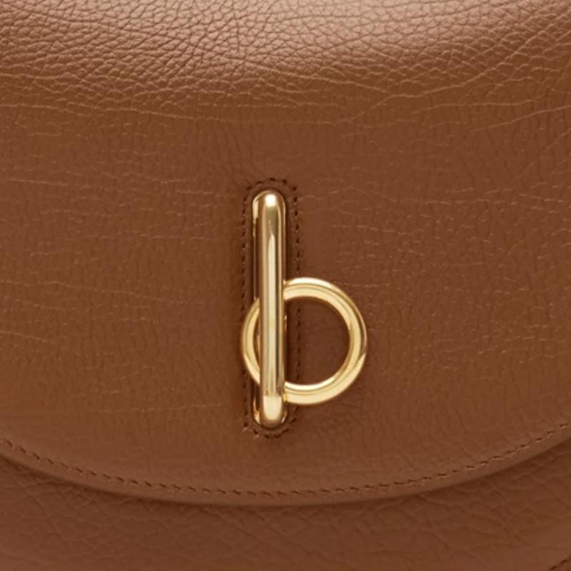 Burberry Rocking Horse Adjustable Leather Shoulder Strap B-Type Closure Calfskin Crossbody Bag Small Women Bags Light-Brown 80972241