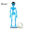 Underwater Dancing Skull Decor Skeleton Aquarium Bubbler with Adjustable Air Flow, 3D Printed Creative Fish Tank Ornaments Powered Moving Oxygenating