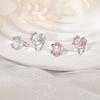 Sweet Pink Diamond Cat Ear Cuff for Non-Pierced Ears - Stylish, Hollow Kitten Design