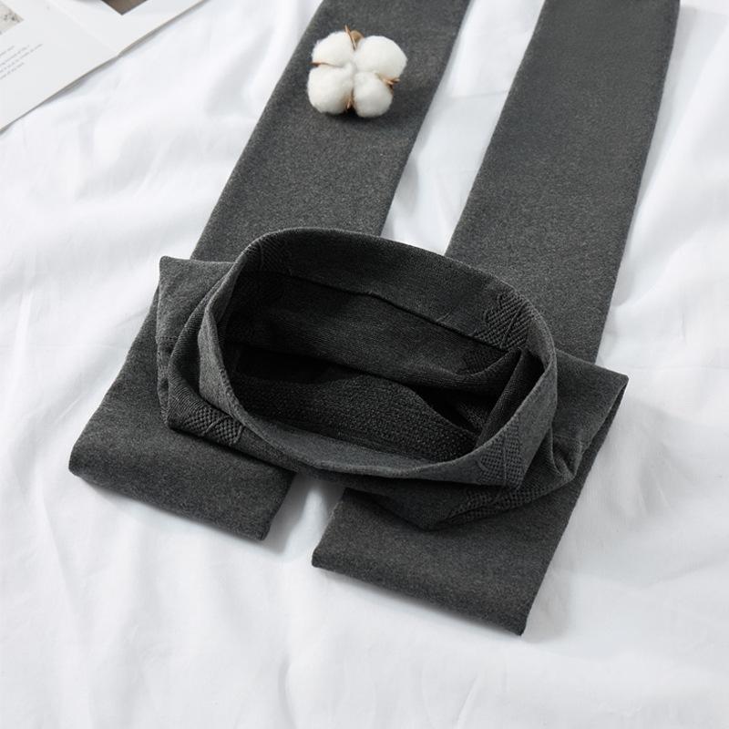 Legíny s vysokým pasem podšité sametem na podzim a zimu - Bavlněné punčochové kalhoty pro zeštíhlení, zvednutí boků a teplo