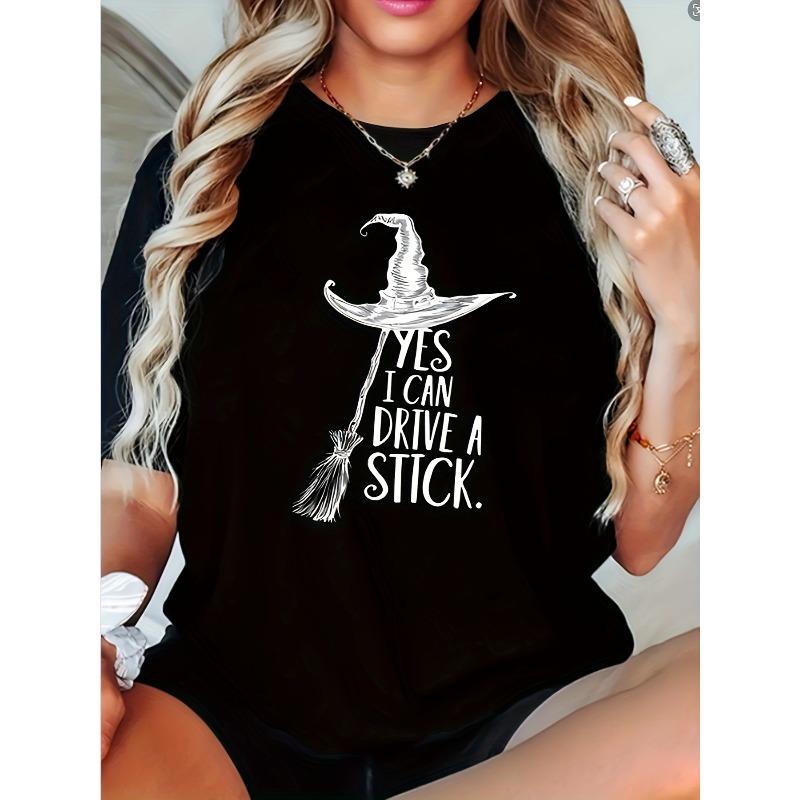 

Женская футболка с принтом большого размера, с круглым вырезом, повседневная, с коротким рукавом, весенне-летний топ S чёрный