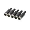 5Pcs DIN Male Plug 5 Pin Connector With Plastic Handle Adapters Cables DIN Male Plug Cable Connector