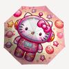 1pc Hello Kitty Astronaut Space Umbrella with Plastic Handle,Suitable for All Seasons Home Travel Outdoor UmbrellaSanlio018