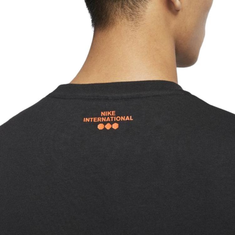 Men's Nike Logo Athleisure Casual Sports Long Sleeves Pullover Round Neck Black DR7829-010
