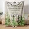Grandpa Love Blanket Lightweight Customizable Blanket Customize Your Name Warmthful Decor For Sofa Couch Office Bed Picnics Four Seasons Multipurpose