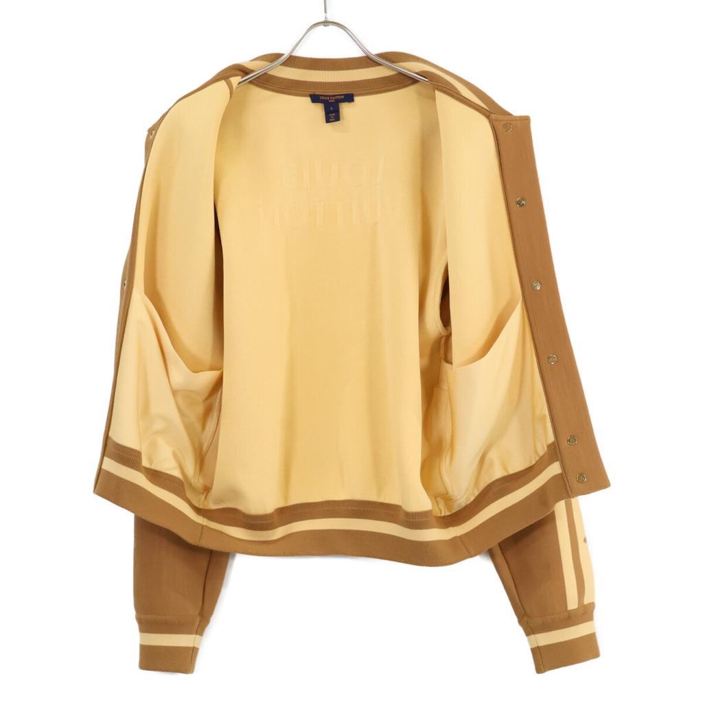 Louis Vuitton 2022 3D Bag Logo Knit Blouson Jacket S BrownUsed