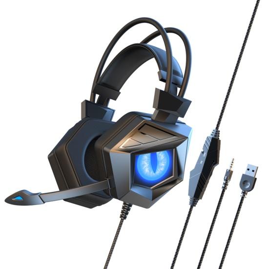 Soyto SY-G15 Wired Headphone High Fidelity Noise Reduction with Cool Breathing Light 3.5mm USB Stereo Gaming Headset for Computer