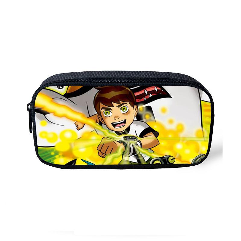 Ben 10 Print Cosmetic Bag Pencil Case Boys Girls Stationary Bags Canvas Pencil Box Teenagers School Supplies